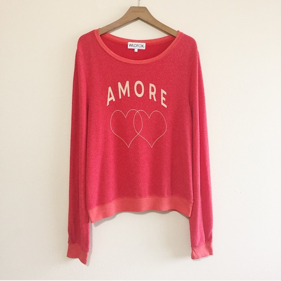 Wildfox Sweaters - Wildfox Amore Heart Baggy Beach Jumper